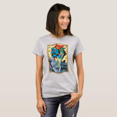 Superman & Green Lantern Fight Brainiac T-shirt (Voorkant volledig)