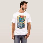 Superman & Green Lantern Fight Brainiac T-shirt (Voorkant volledig)