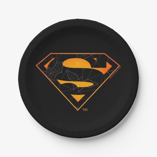 Superman | Halloween geïnspireerd Logo Papieren Bordje (Voorkant)