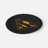 Superman | Halloween geïnspireerd Logo Papieren Bordje (Gekanteld)
