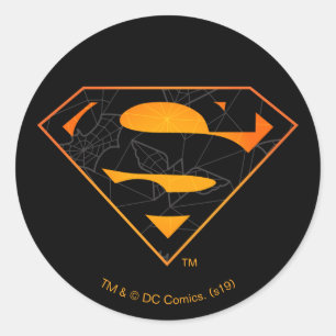 Superman   Halloween geïnspireerd Logo Ronde Sticker