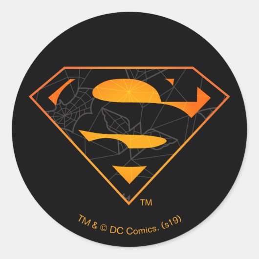 Superman | Halloween geïnspireerd Logo Ronde Sticker (Voorkant)