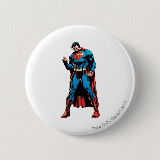 Superman - Hand in vuist Ronde Button 5,7 Cm (Voorkant)
