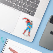 Superman Hand op Hip Sticker (Laptop met iPhone)