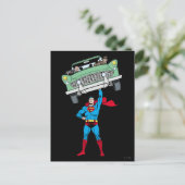 Superman heeft een auto briefkaart (Staand voorkant)