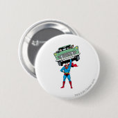 Superman heeft een auto ronde button 5,7 cm (Voorkant /achterkant)