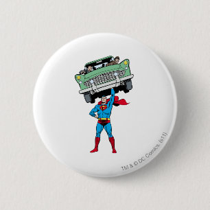 Superman heeft een auto ronde button 5,7 cm