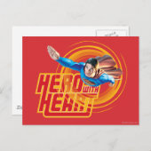Superman Hero met Heart Briefkaart (Voorkant / Achterkant)