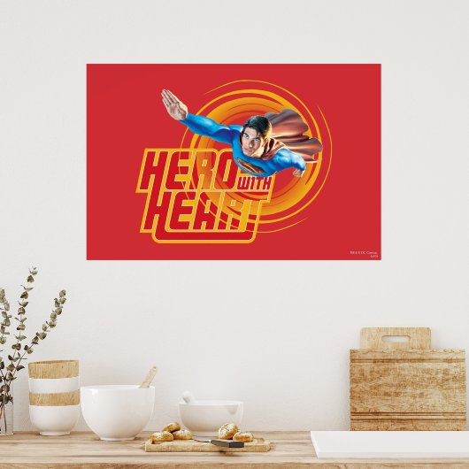 Superman Hero met Heart Poster (Keuken)