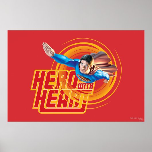 Superman Hero met Heart Poster (Voorkant)