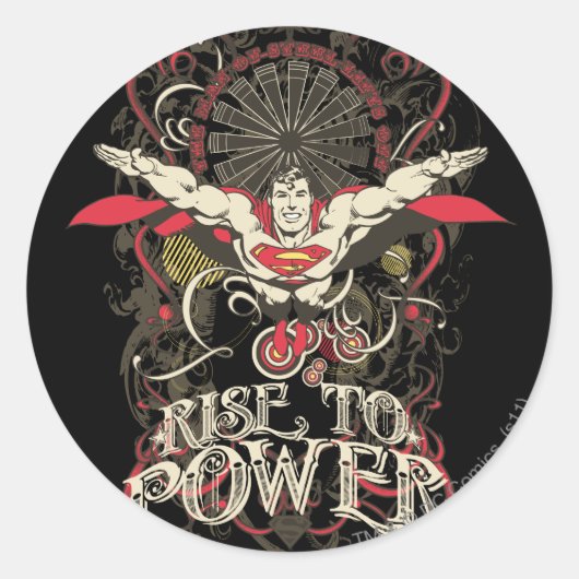 Superman - Het is Showtime!Poster Ronde Sticker (Voorkant)