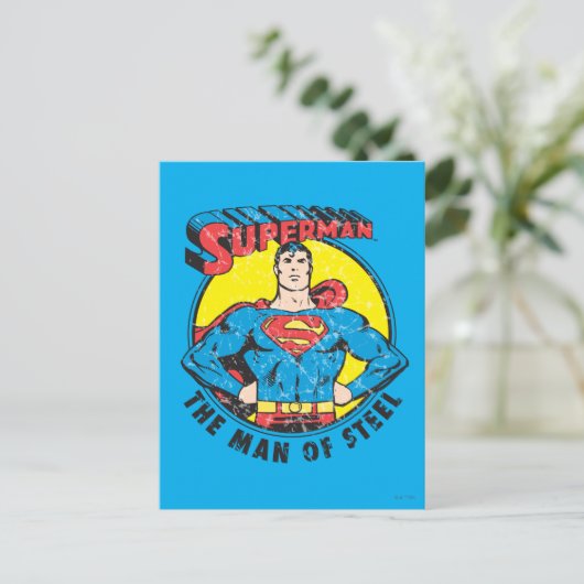 Superman Het Man staal Briefkaart (Staand voorkant)