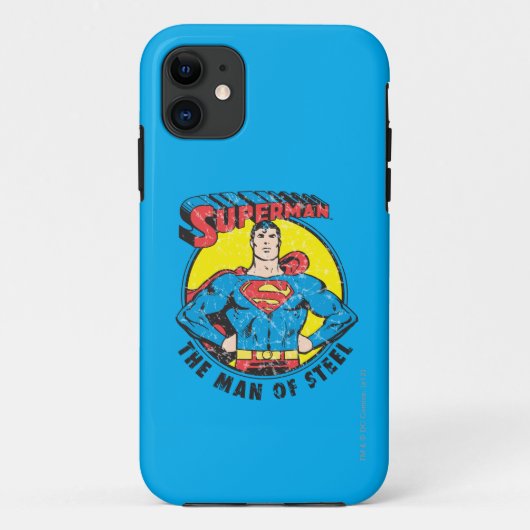 Superman Het Man staal Case-Mate iPhone Case (Achterkant)