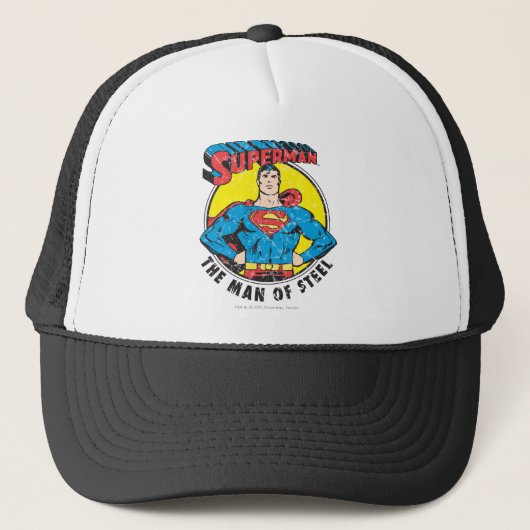 Superman Het Man staal Trucker Pet (Voorkant)