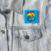 Superman Het Man staal Vierkante Button 5,1 Cm (In situ)