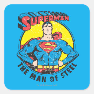 Superman Het Man staal Vierkante Sticker