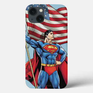Superman Holding Amerikaanse vlag Case-Mate iPhone Case
