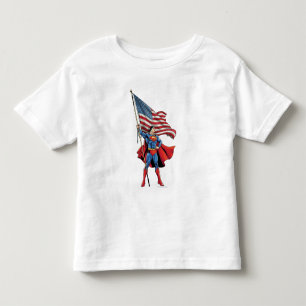 Superman Holding Amerikaanse vlag Kinder Shirts