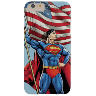 Superman Holding US Flag Barely There iPhone 6 Plus Hoesje