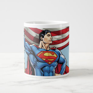 Superman Holding US Flag Grote Koffiekop