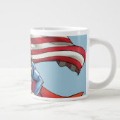 Superman Holding US Flag Grote Koffiekop (Rechts)