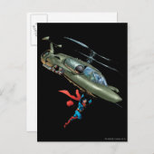 Superman houdt helikopter briefkaart (Voorkant / Achterkant)