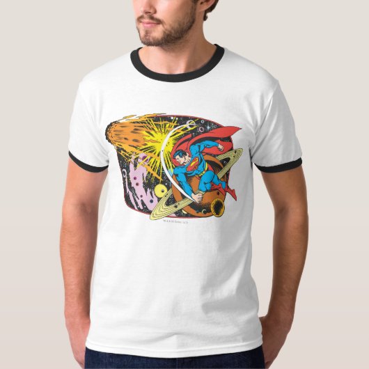 Superman in de ruimte t-shirt (Voorkant)