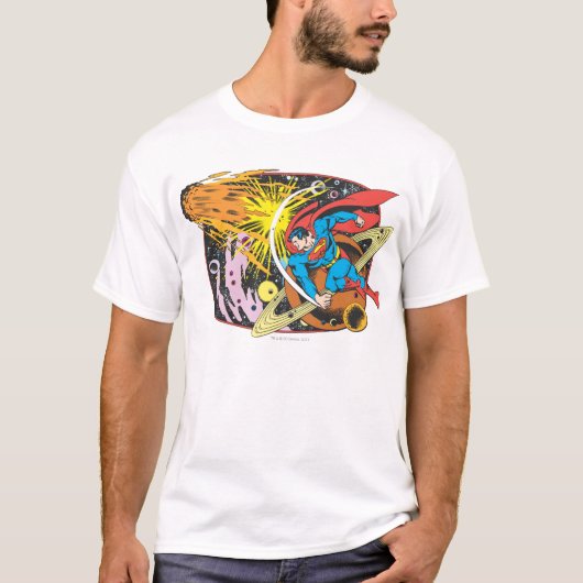 Superman in de ruimte t-shirt (Voorkant)