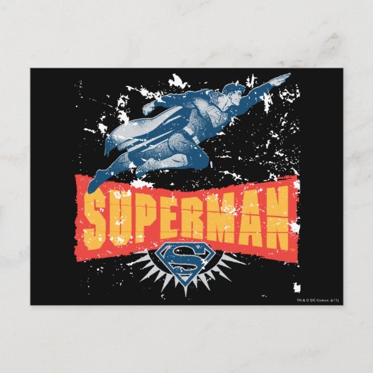 Superman in nood briefkaart (Voorkant)