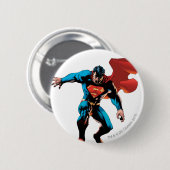 Superman in Shadow Ronde Button 5,7 Cm (Voorkant /achterkant)