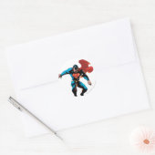 Superman in Shadow Ronde Sticker (Envelop)