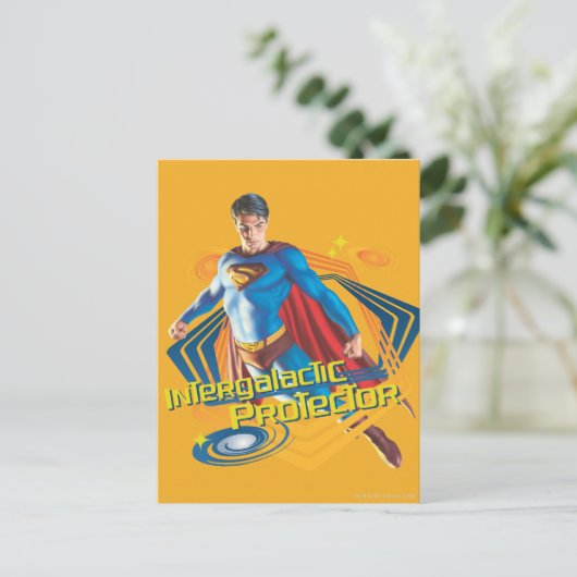 Superman Intergalactic Protector Briefkaart (Staand voorkant)