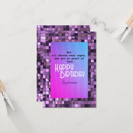 Superman Kaart (Voorkant / Achterkant in situ)