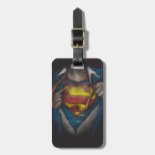 Superman | Kaas Schets in kleur onthullen Bagagelabel (Voorkant verticaal)
