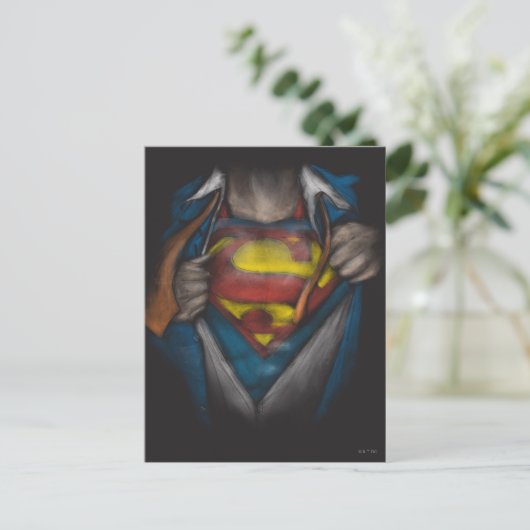 Superman | Kaas Schets in kleur onthullen Briefkaart (Staand voorkant)