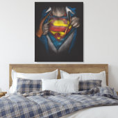 Superman | Kaas Schets in kleur onthullen Canvas Afdruk (Insitu (Slaapkamer))