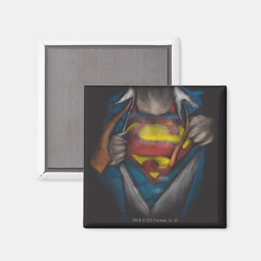 Superman | Kaas Schets in kleur onthullen Magneet (Voorkant / Achterkant)