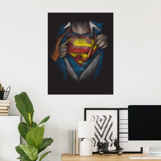 Superman | Kaas Schets in kleur onthullen Poster (Thuiskantoor)