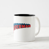 Superman | Klassieke Logo Tweekleurige Koffiemok (Voorkant rechts)