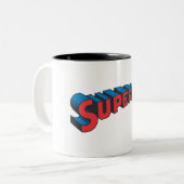 Superman | Klassieke Logo Tweekleurige Koffiemok (Voorkant links)