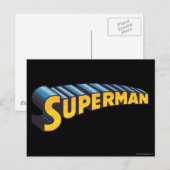 Superman | Klassieke naam Logo Briefkaart (Voorkant / Achterkant)