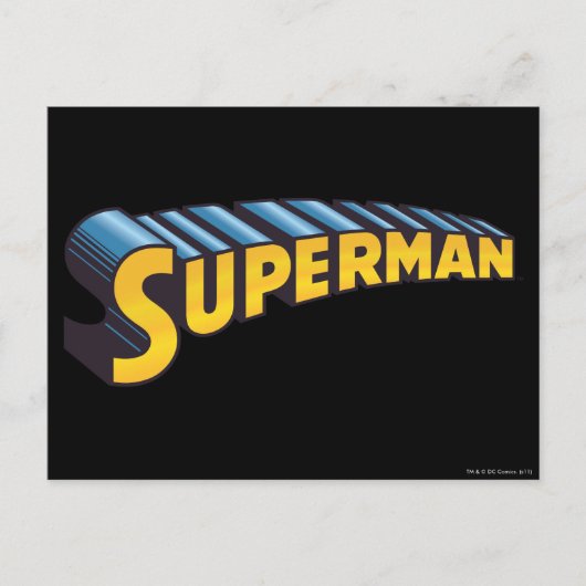 Superman | Klassieke naam Logo Briefkaart (Voorkant)