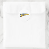 Superman | Klassieke naam Logo Ronde Sticker (Tas)