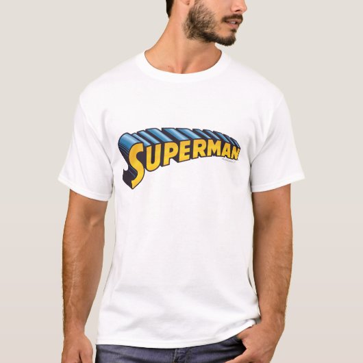 Superman | Klassieke naam Logo T-shirt (Voorkant)