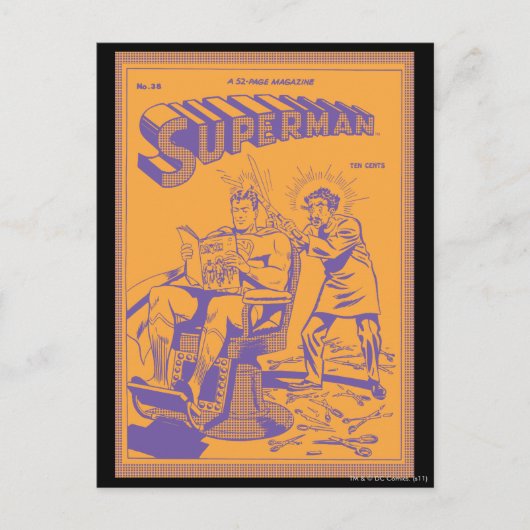 Superman krijgt een kapsel briefkaart (Voorkant)