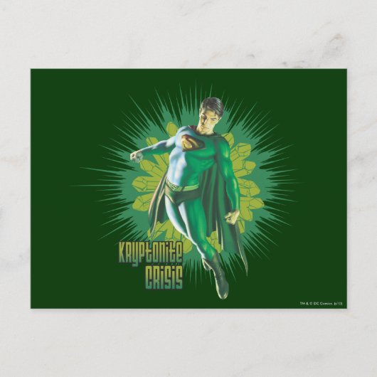 Superman Kryptonite Crisis Briefkaart (Voorkant)