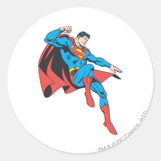 Superman Lands lichtjes Ronde Sticker (Voorkant)