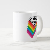 Superman Layered Rainbow-Logo Grote Koffiekop (Voorkant rechts)