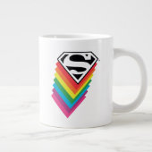 Superman Layered Rainbow-Logo Grote Koffiekop (Rechts)
