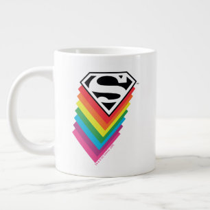 Superman Layered Rainbow-Logo Grote Koffiekop